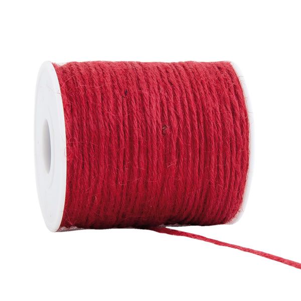 Jute touw rood 2 mm (100 meter)