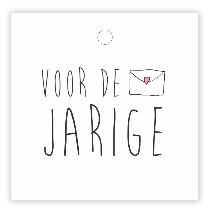 Cadeaukaartje voor de jarige 7 x 7 cm (20 stuks)