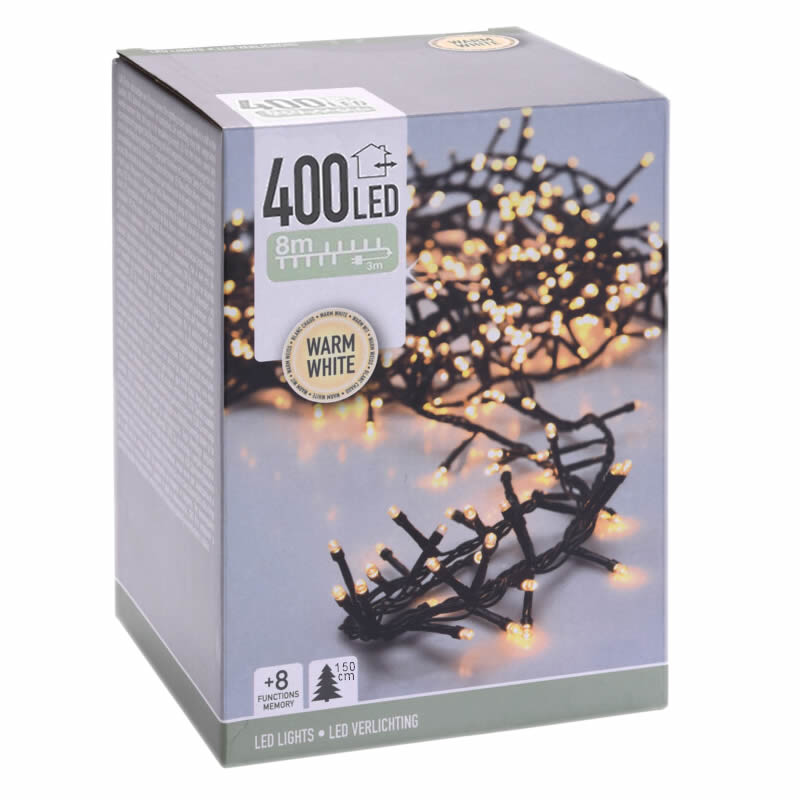 Kerstverlichting warm wit 400 LED (8 meter) 