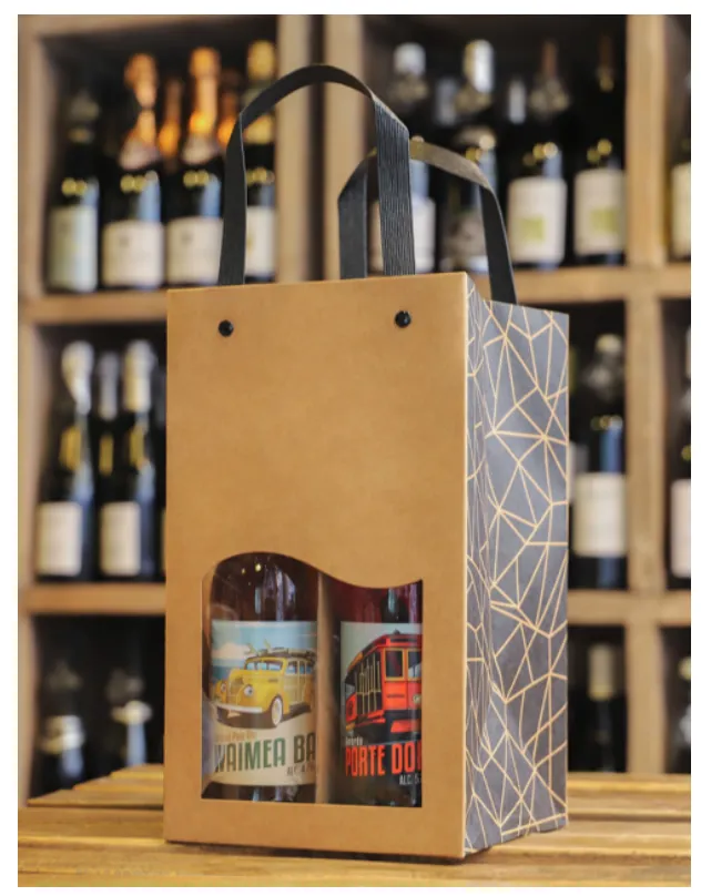 Bierflestas authentique met venster 4 flessen (10 stuks)