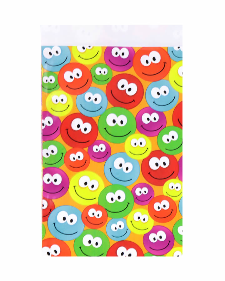 Papieren zakjes smileys 12 x 19 cm (200 stuks)