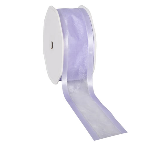 Organza satin edge lila 38 mm (25 meter)