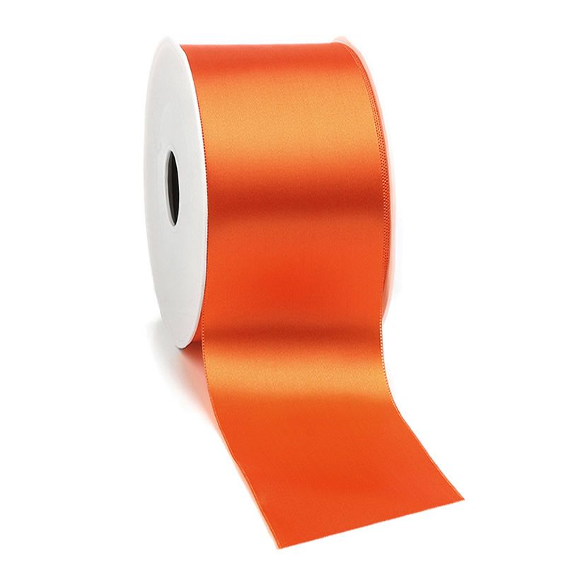 Satijnlint 70 mm oranje (25 meter)