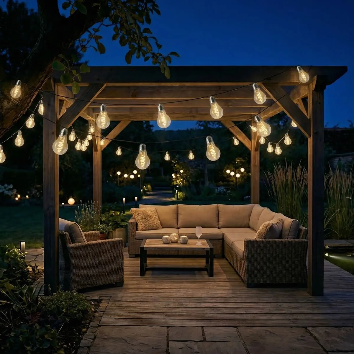 Solar lichtsnoer buiten 10 x 5 led (4,5 meter)