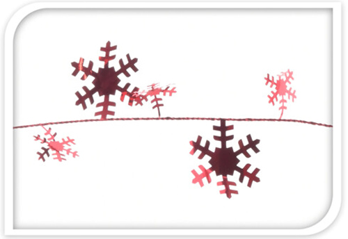 Decoratie draad sneeuwvlok rood (5 meter)