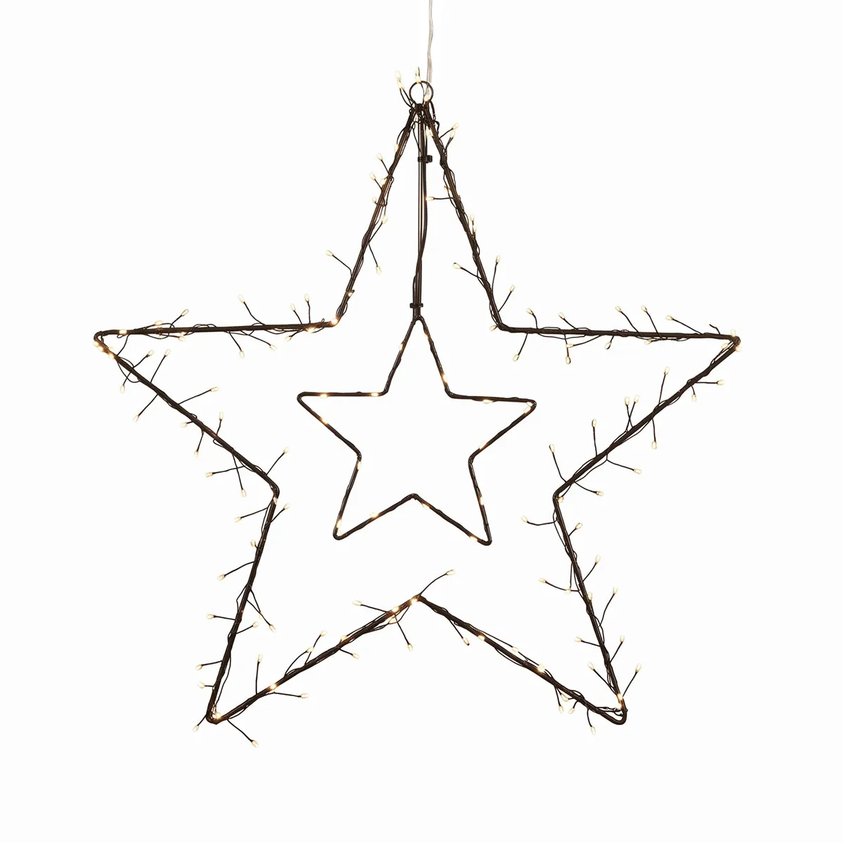 Decoratie ster 144 led zwart 48 cm (per stuk) Decoratie ster 144 led zwart 48 cm (per stuk)