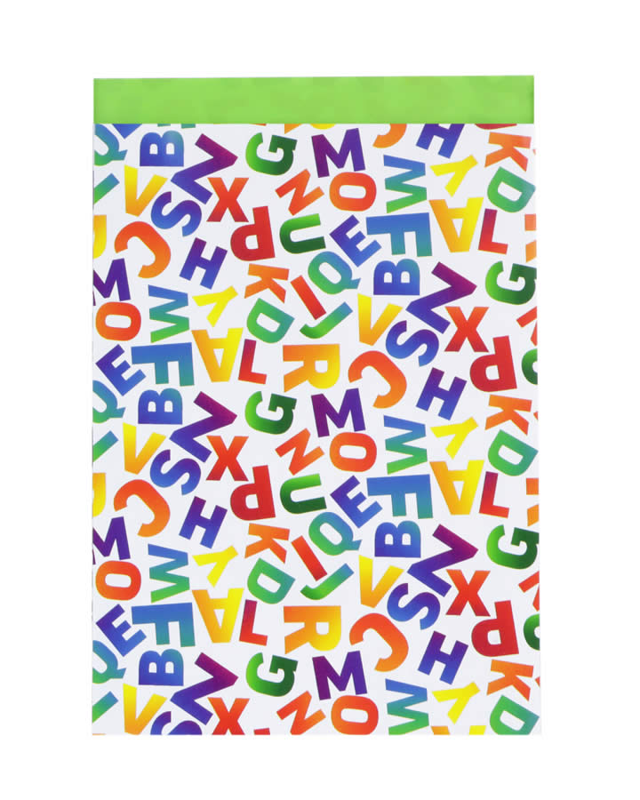 Papieren zakjes letters 17 x 25 cm (200 stuks)