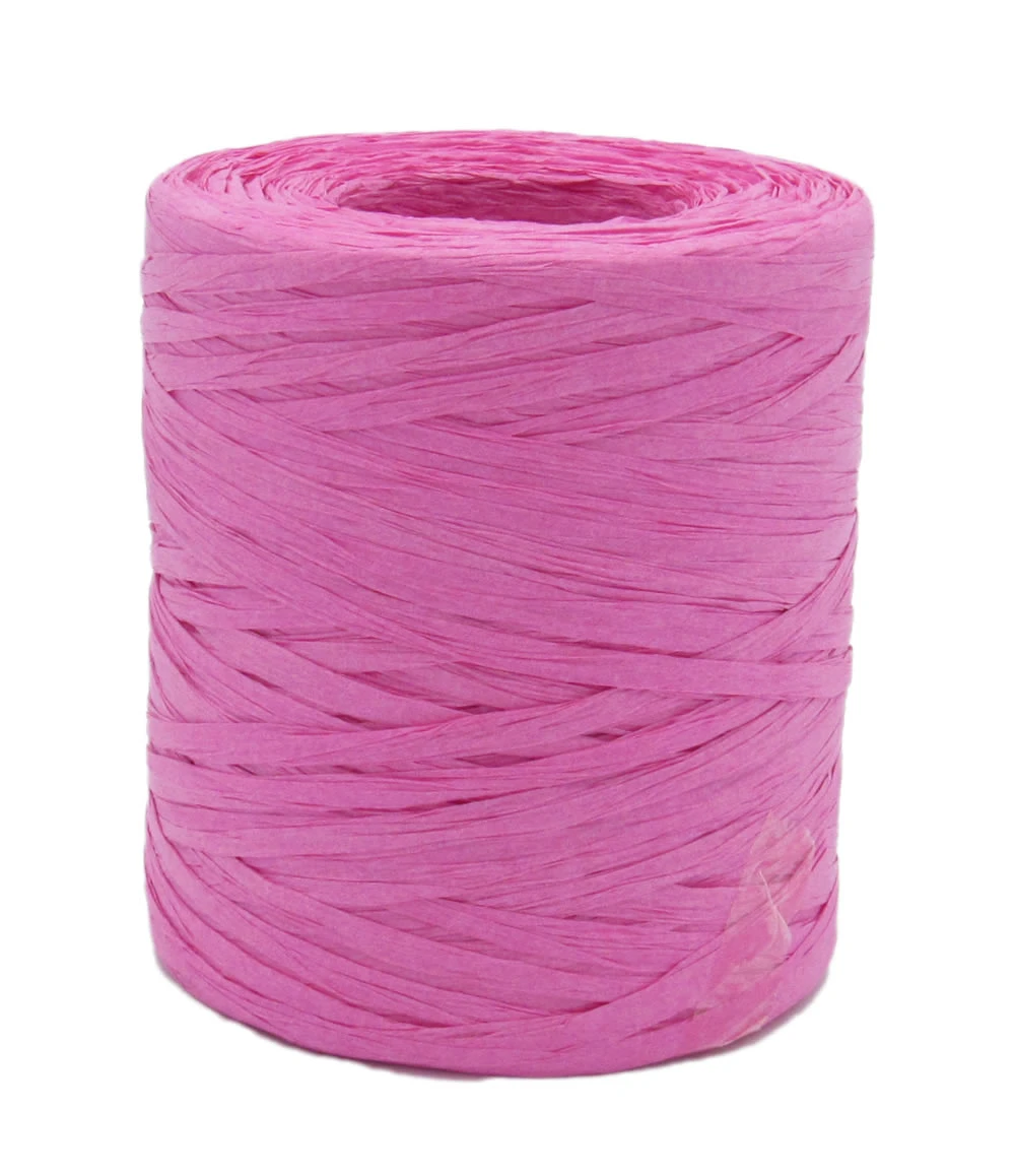 Raffia lint fuchsia 5 mm rol (200 meter)