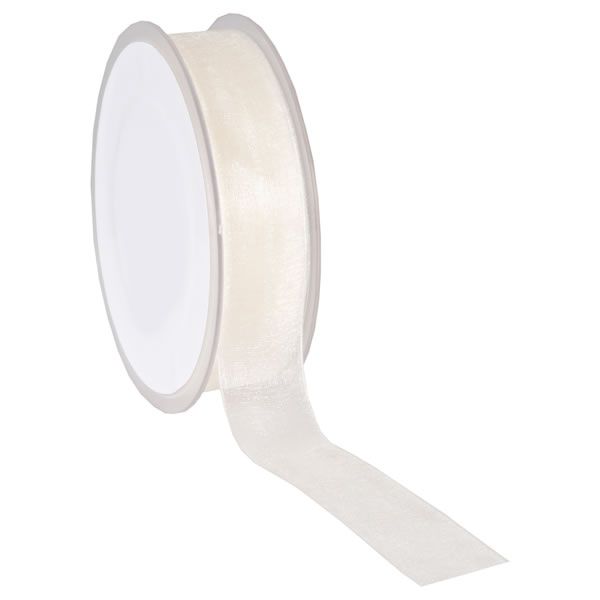 Organza lint creme 25 mm (50 meter)