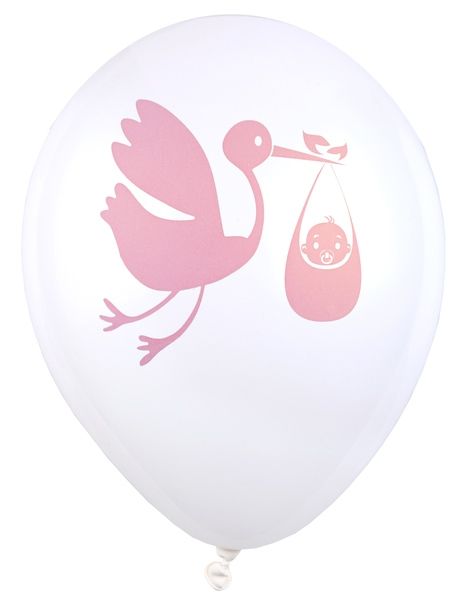Ballonnen baby shower roze (8 stuks)