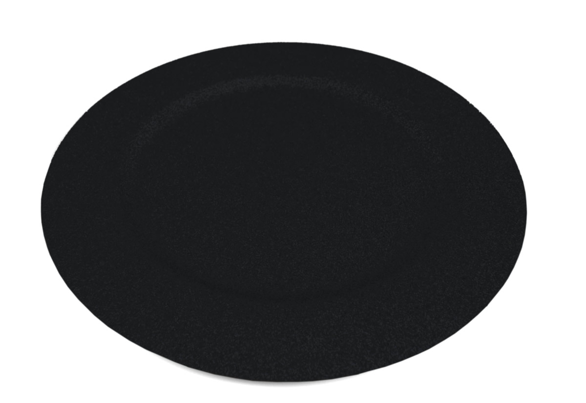 Onderbord glitter zwart rond 33 cm (1 stuk)