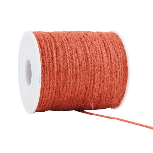 Jute touw oranje 2 mm (100 meter)