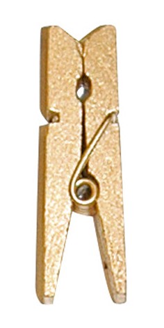 Houten knijper goud 3,5 cm (12 stuks)