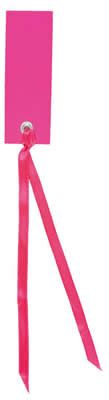 Naamkaartjes fuchsia met satijnlint (12 stuks)