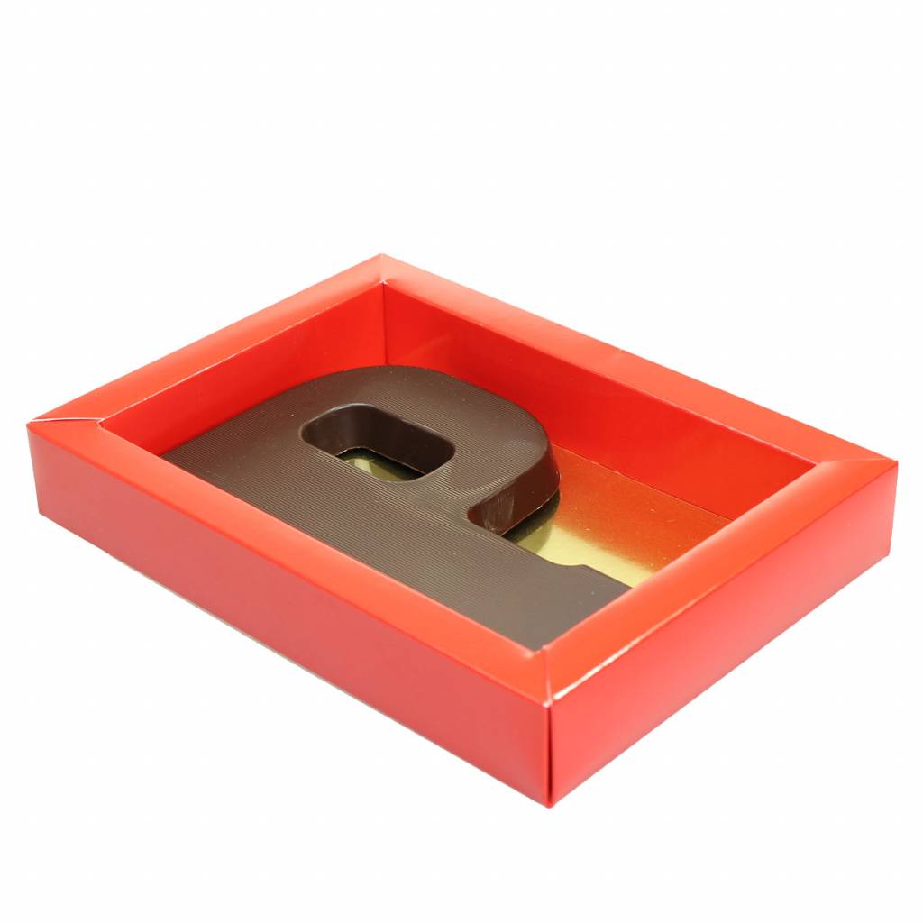Chocoladeletter doosjes rood GK1 130 x 90 x 27 mm (10 stuks)