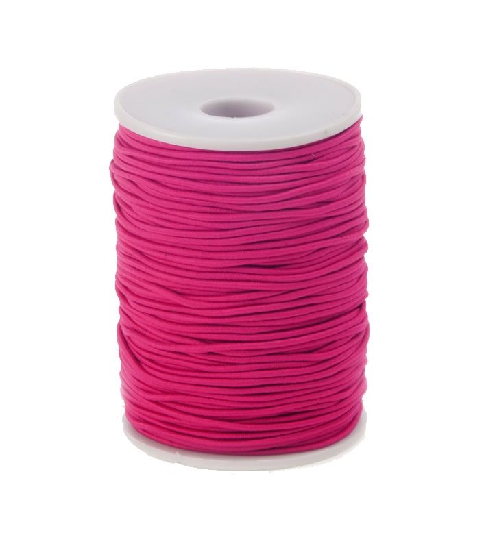 Elastiek koord fuchsia 2 mm (100 meter)