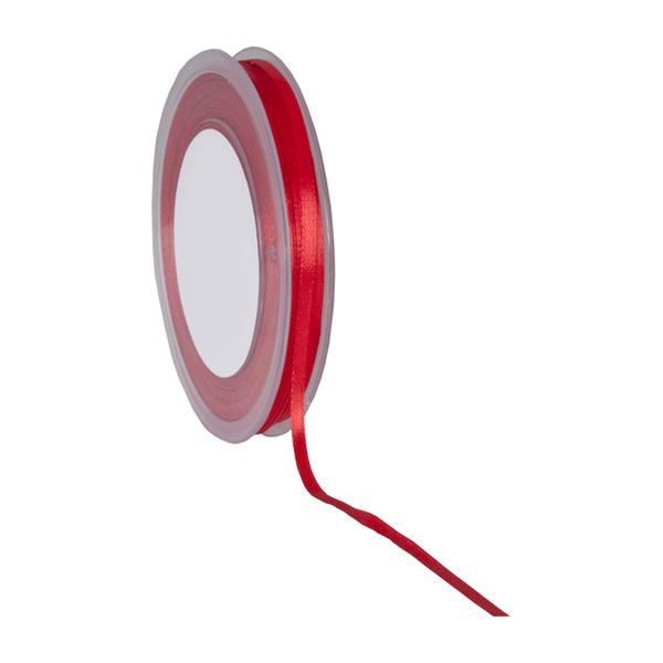 Satijnlint 3 mm rood (50 meter)