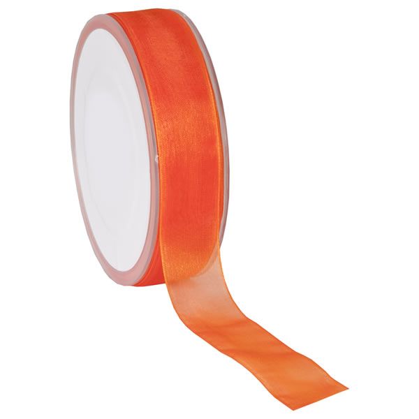 Organza lint oranje 25 mm (50 meter)