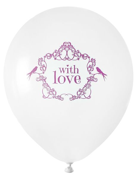Ballonnen With Love roze 23 cm (8 stuks)