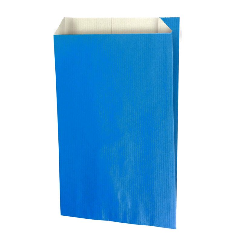 Kraft zakjes blauw 12 x 20 + 4,5 cm (250 stuks)
