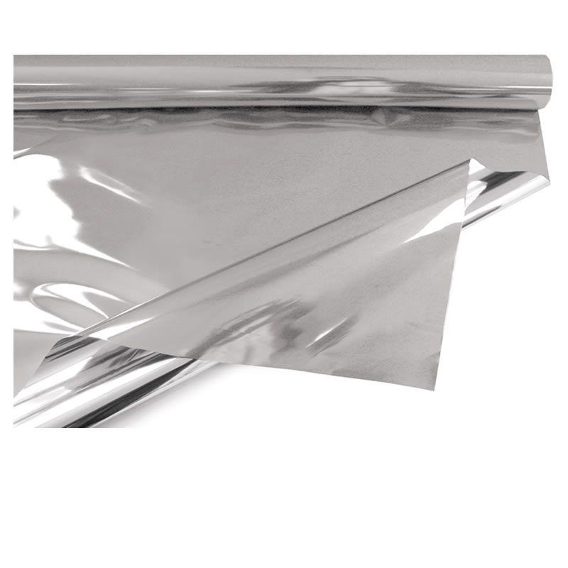 Inpakfolie metallic zilver 69 cm (50 meter)