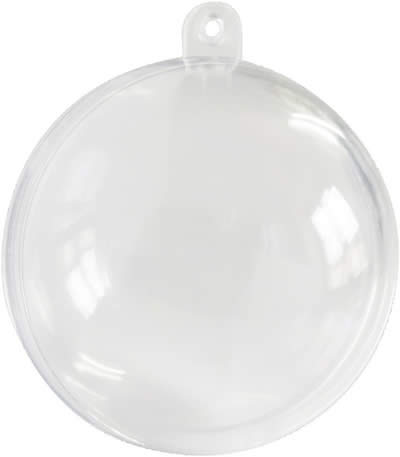 Kerstballen 8 cm transparant vulbaar (20 stuks) 