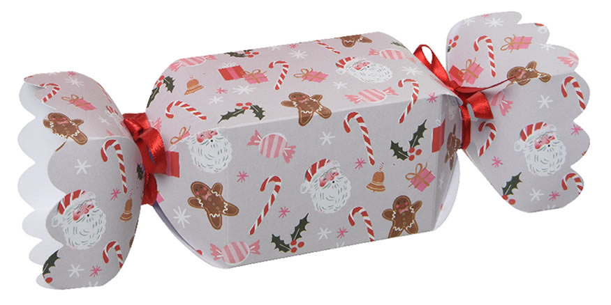 Giftbox candy Christmas 14 x 6 x 6 cm (3 stuks)