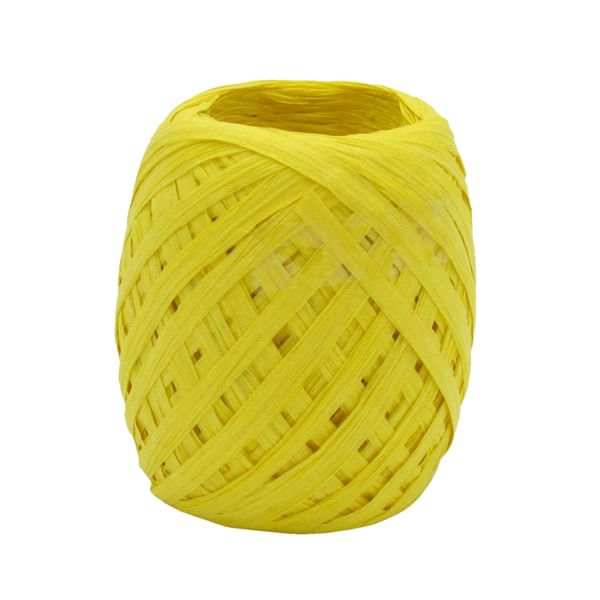 Raffia lint geel 5 mm (50 meter)