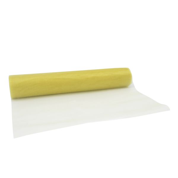 Tafelloper organza goud 28 cm (10 meter)