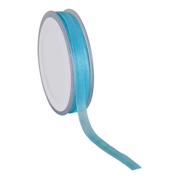Organza lint turquoise 10 mm (50 meter)