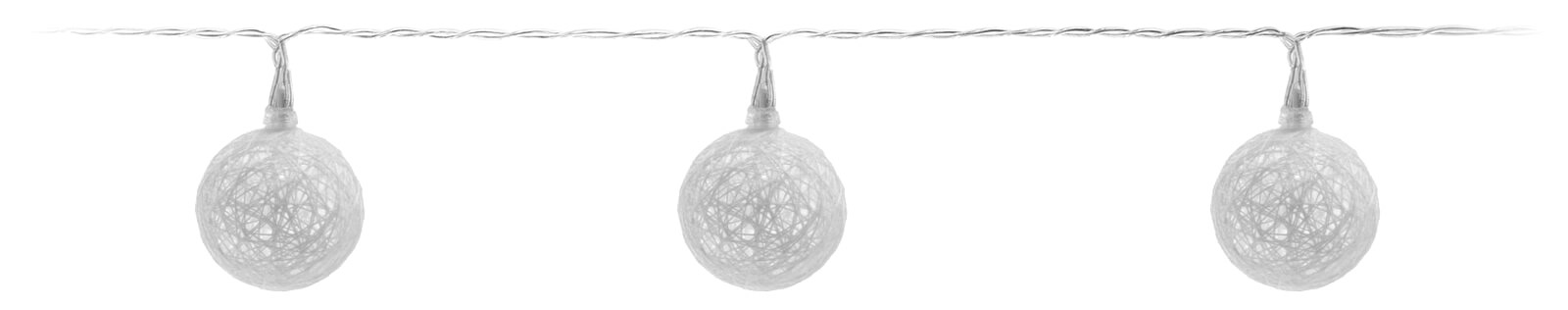 Ledverlichting raffia bollen 10 LED (1,5 meter)