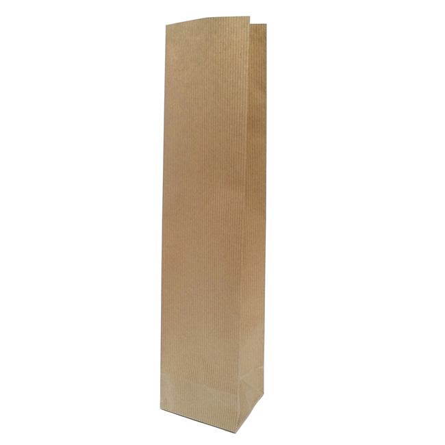 Wijnfleszakken kraft bruin 10 x 41 + 8 cm (50 stuks)