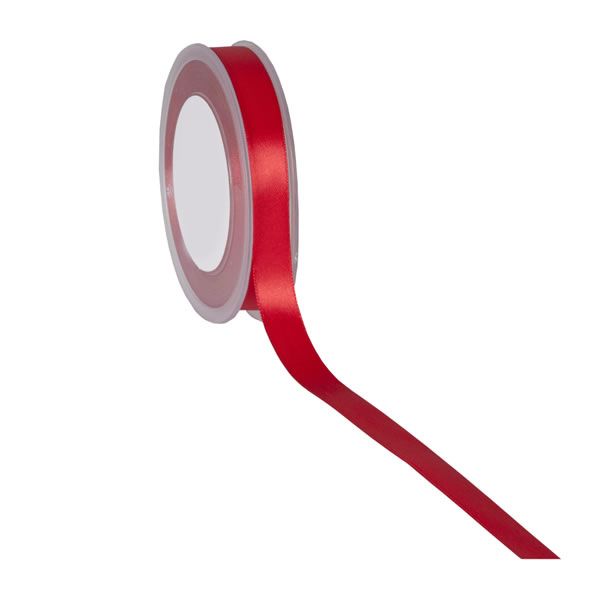 Satijnlint 15 mm rood (25 meter)