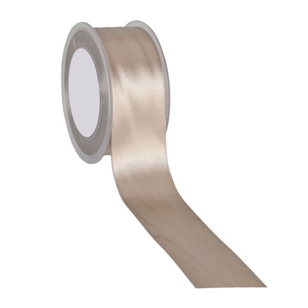 Satijnlint 38 mm taupe (25 meter)