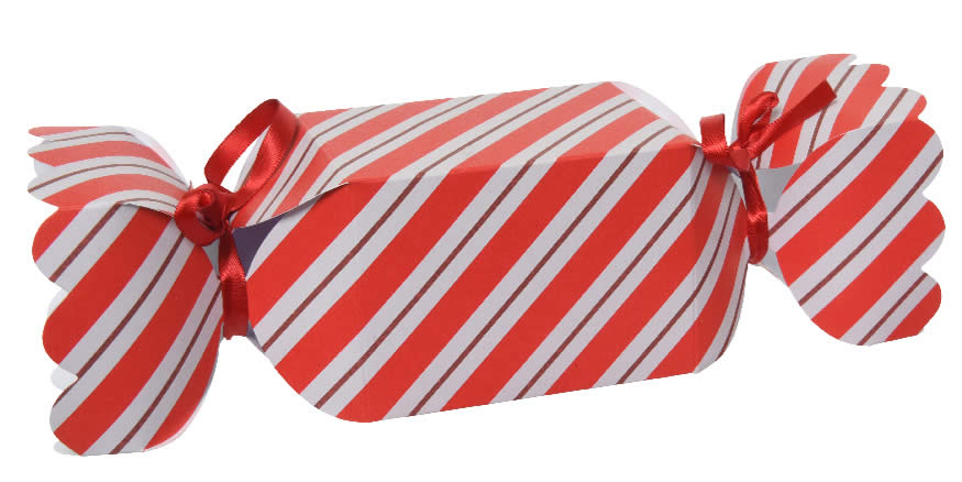 Giftbox candy stripes rood 14 x 6 x 6 cm (3 stuks)