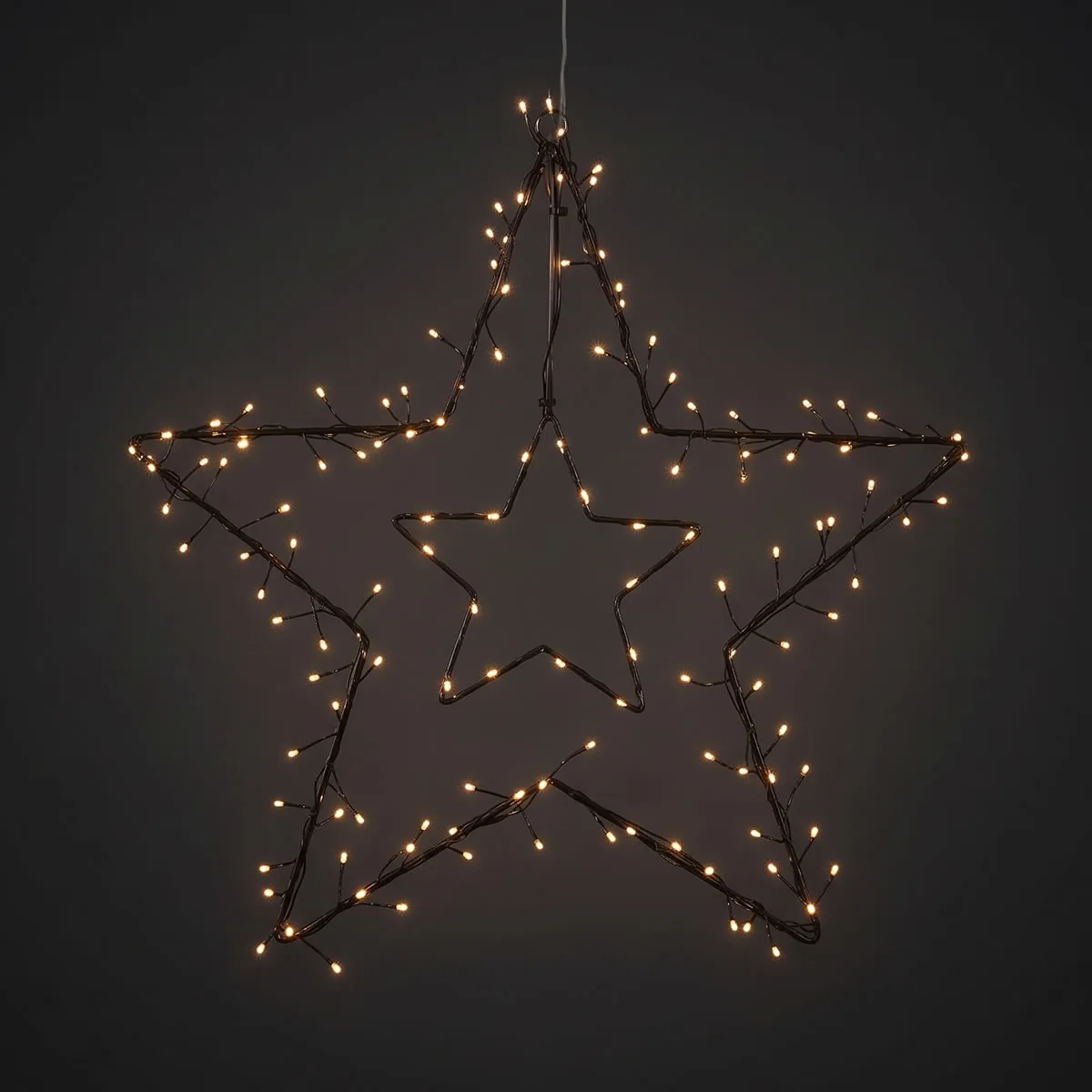Decoratie ster 144 led zwart 48 cm (per stuk)