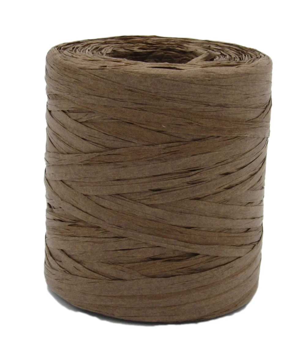 Raffia lint bruin 5 mm rol (200 meter)