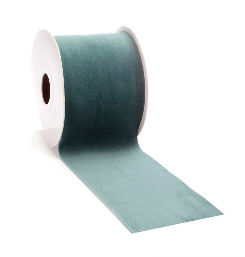 Cadeaulint velvet turquoise 70 mm (5 meter)