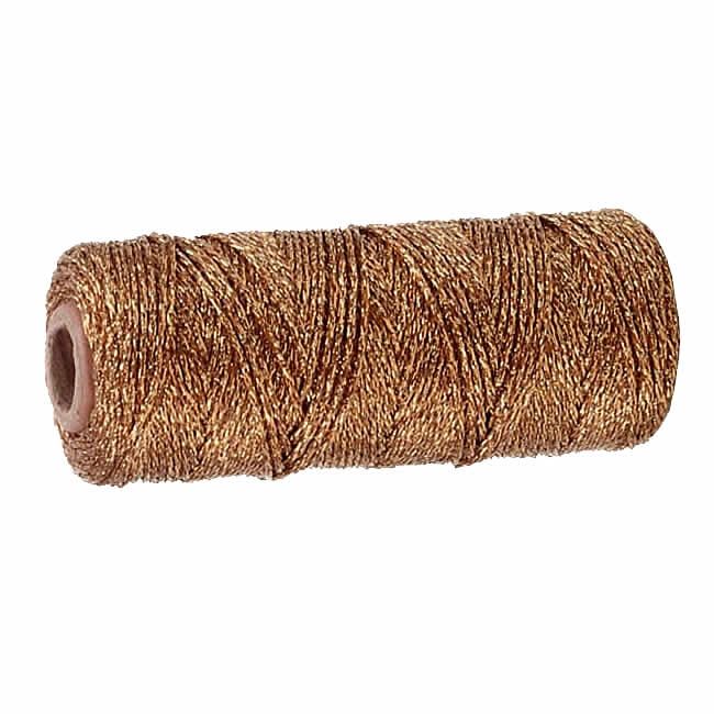 Katoenen koord metallic koper 1,5 mm (100 meter)