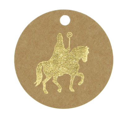 Cadeaukaartje paard van Sinterklaas 5 cm (50 stuks)