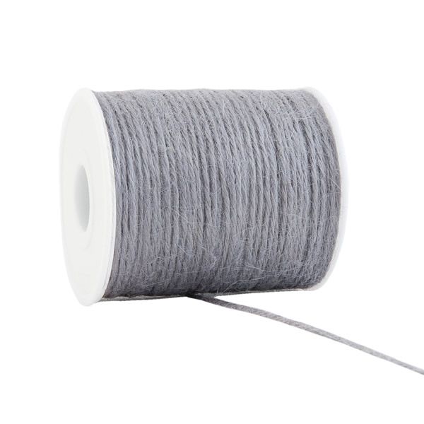 Jute touw grijszilver 2 mm (100 meter)