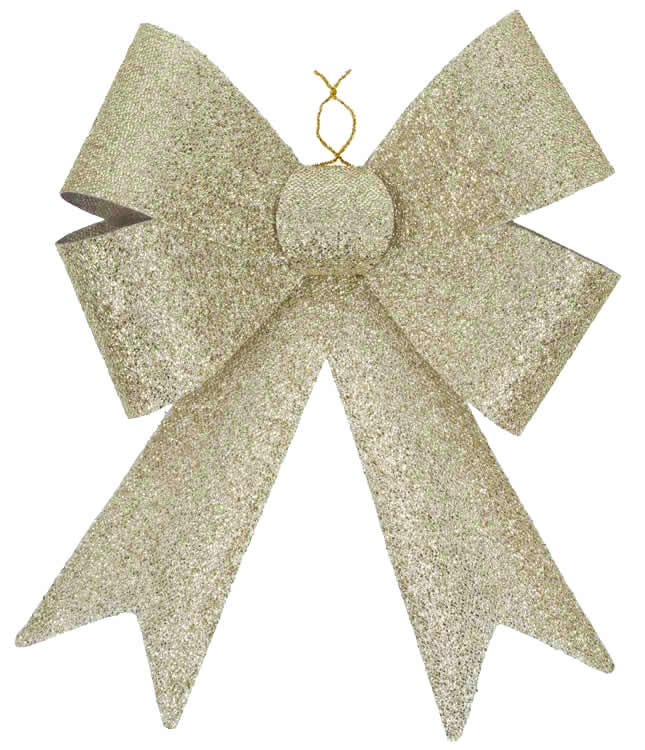 LED decoratie strik goud 47 cm (per stuk)