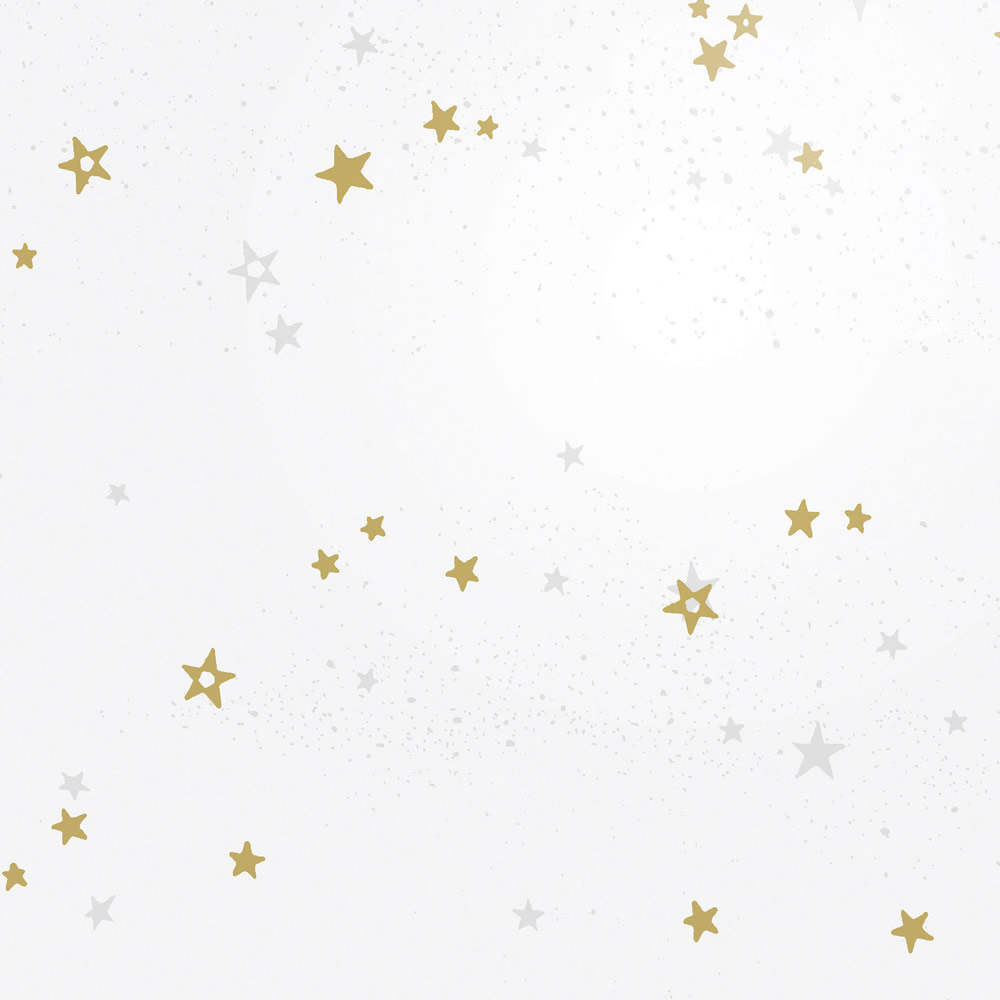 Inpakfolie sterren goud wit 60 cm (120 meter)