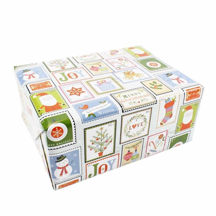 Inpakpapier Christmas Stamps (50 cm x 200 meter)