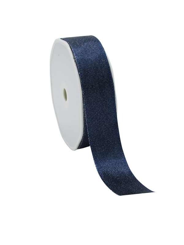 Satijnlint luxury donkerblauw 25 mm (25 meter)