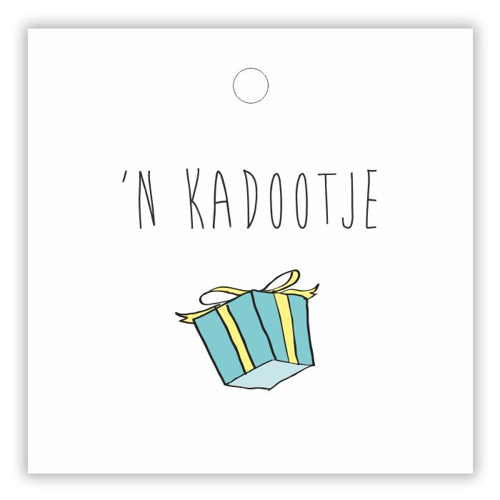 Cadeaukaartje 'n kadootje 7 x 7 cm (20 stuks)