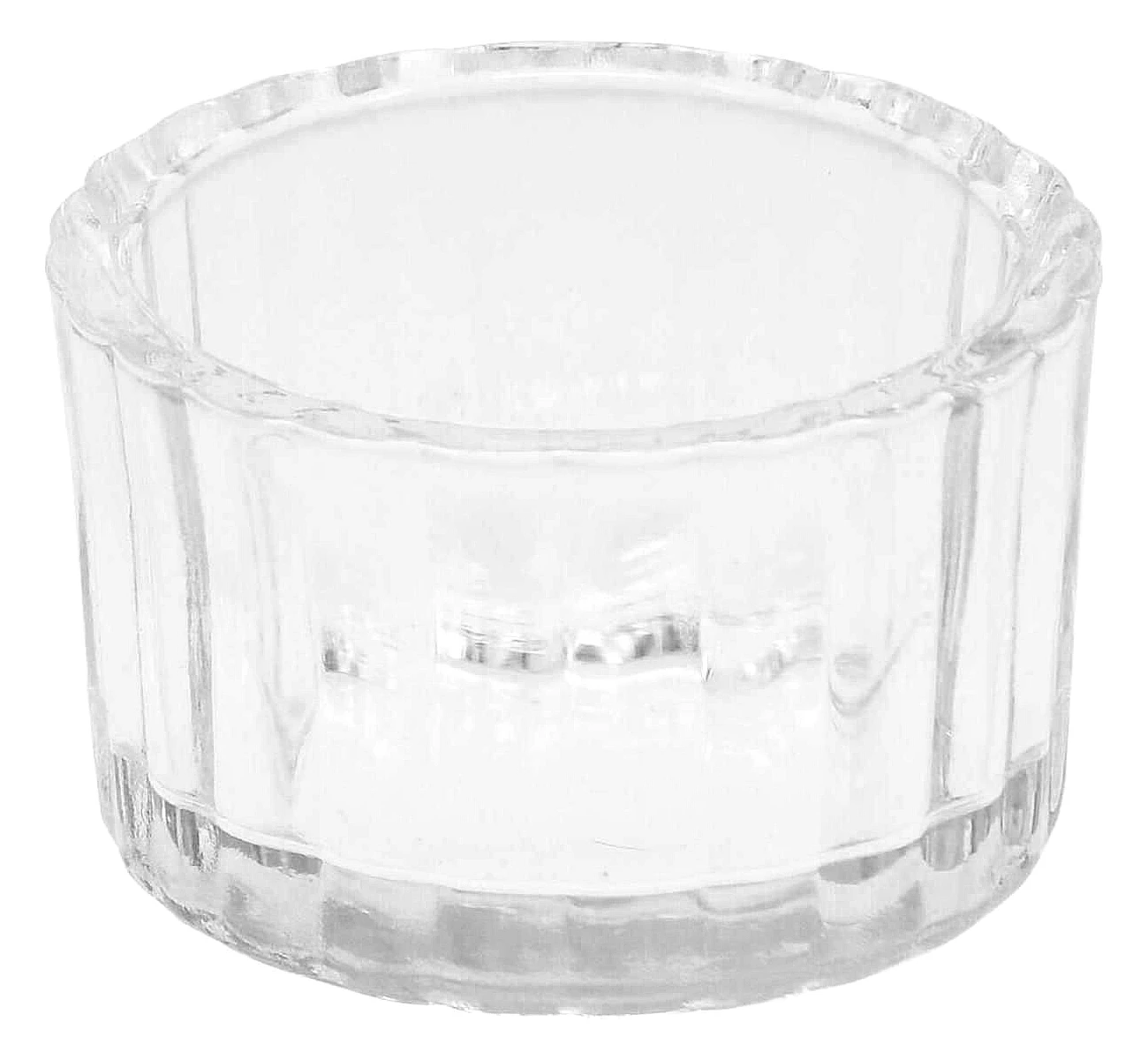 Waxinelichthouder rond transparant 5,7 x 3 cm (Set 2 stuks)