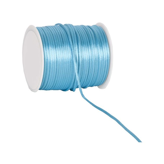 Satijnkoord turquoise 2 mm (100 meter)