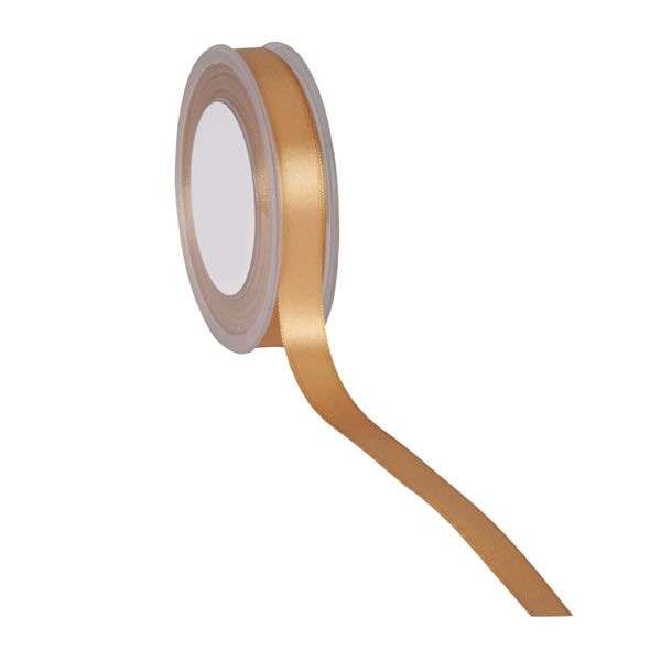 Satijnlint 15 mm goud (25 meter)