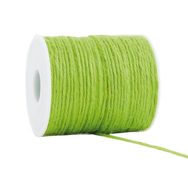 Jute touw limegroen 2 mm (100 meter)